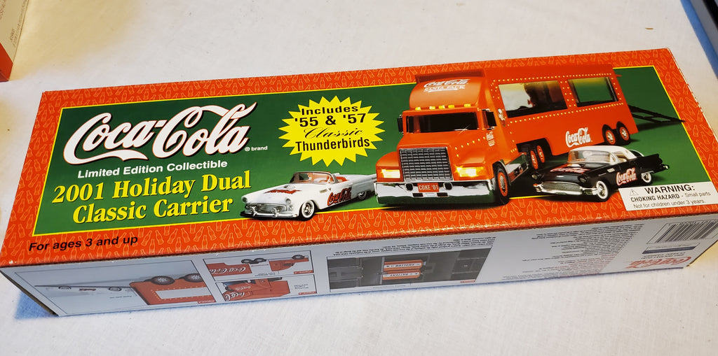 Coca-Cola 2001 Holiday Dual Classic Carrier 55 & 57 Thunderbirds MIB