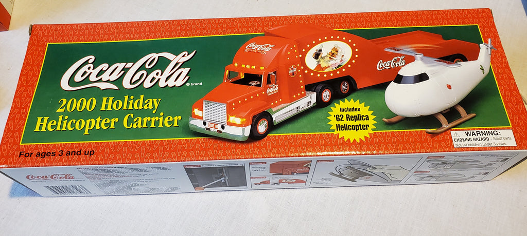 Coca-Cola 2000 Holiday Helicopter Carrier w/'62 Helicopter MIB