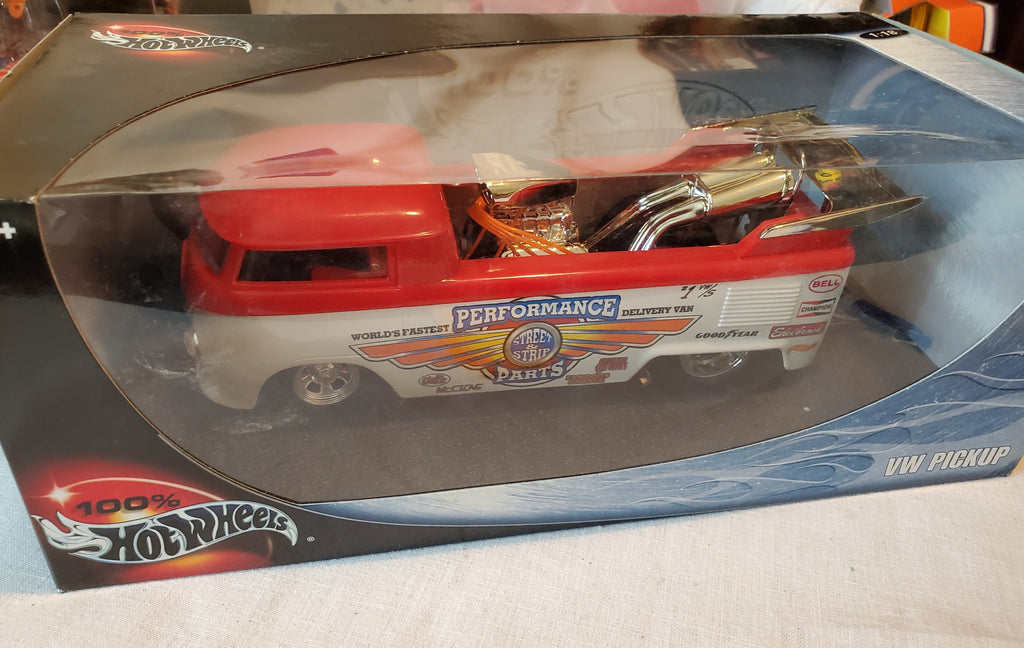 100% Hot Wheels VW Pickup speed shop delivery van 1:18 die cast NRFB MIB