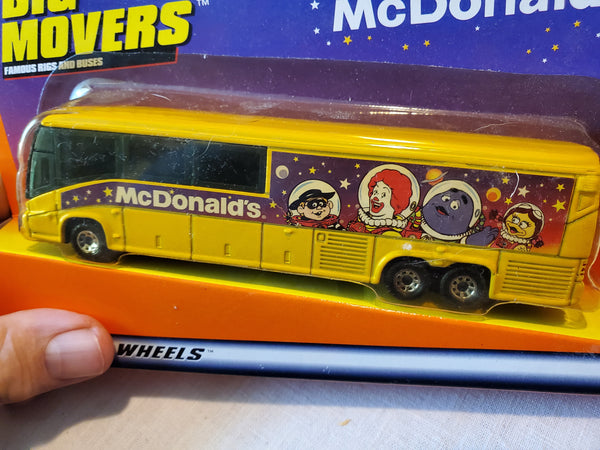 3 Matchbox Big Movers, Coca-Cola Kelloggs & McDonald's 1:64 die cast, New NBRP c.1999