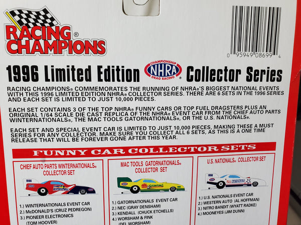 Mac Tools Gatornationals set of 4 Top Fuel Dragsters 1 of 10k, Racing Champions