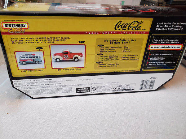 Matchbox Coca-Cola 1999 New Beetle 1:18 scale diecast NRFB #38100-0910