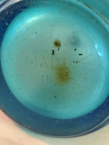 Fazio Beer Distributors NY 26 oz. Blue glass Seltzer bottle