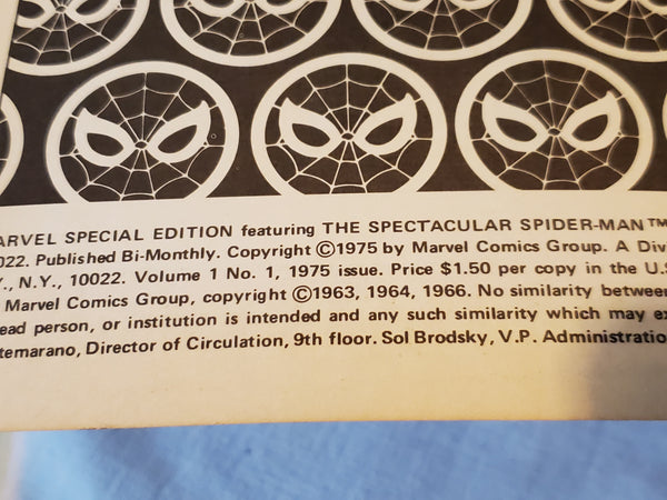 The Spectacular Spider-man Marvel Treasury Edition Vol #1 1975 02178 giant comic collectors issue! Mint condition