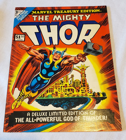 The Mighty THOR Marvel Treasury Edition #3 1974 02930 10" x 13.25" large, comic