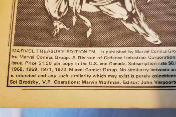 Marvel Treasury Edition Superhero Holiday Grab-Bag 1975 vol. 1 Comic #6