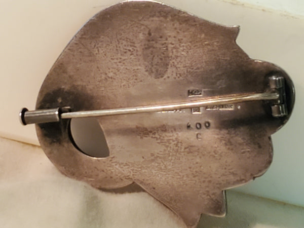 Georg Jensen Sterling Silver Tulip Brooch Pin 925 Denmark