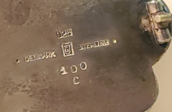 Georg Jensen Sterling Silver Tulip Brooch Pin 925 Denmark