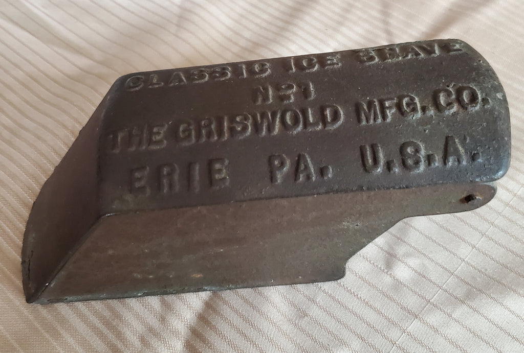 Early Griswold Classic Ice Shave #1 Erie PA. Cast iron