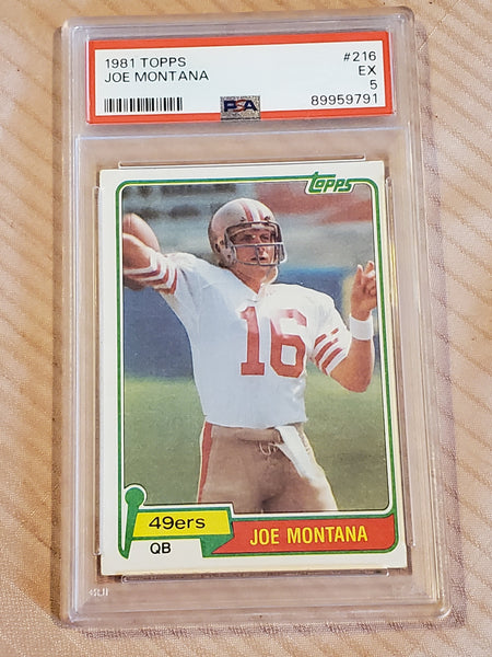 1981 Topps Joe Montana PSA EX 5 #216 49ers Football Card HOF