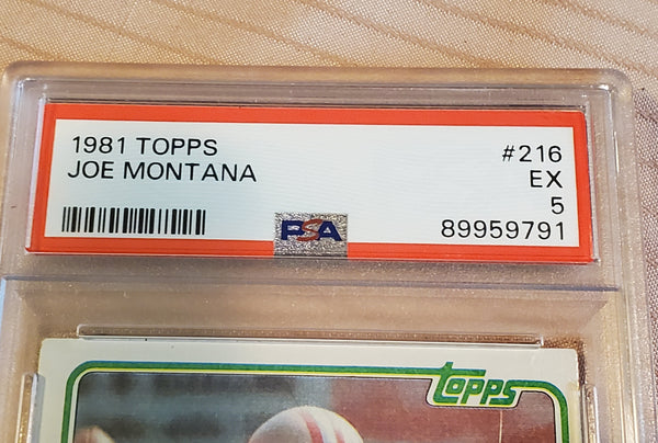 1981 Topps Joe Montana PSA EX 5 #216 49ers Football Card HOF