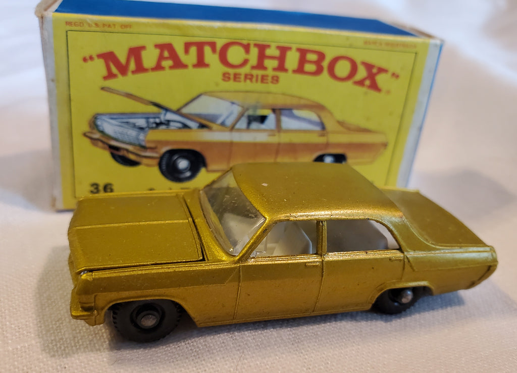 Lesney Matchbox #36 Opel Diplomat, original box, c.1960s 1:64 diecast