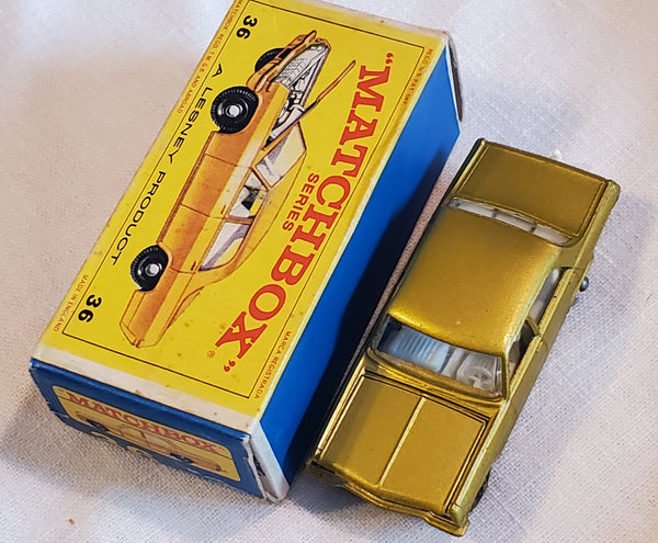 Lesney Matchbox #36 Opel Diplomat, original box, c.1960s 1:64 diecast