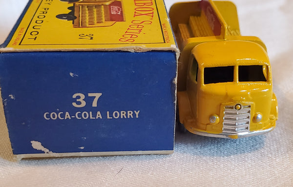Lesney Matchbox 37 Coca-Cola Lobby Karrier Bantam 2 ton W/ box  Grey Wheels