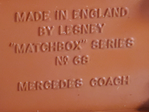 Lesney Matchbox #68 Mercedes Coach original box c.1960s 1:64 diecast