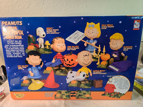 Peanuts It's the Great Pumpkin Charlie Brown, play set 2002 #07762 Never removed from box NIB, figures 5"