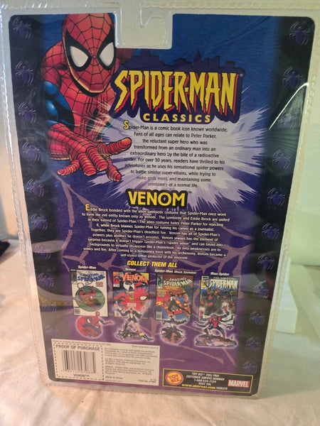 Marvel Spider-man Classics 6" VENOM #47085 c.2000 NIB w/comic book