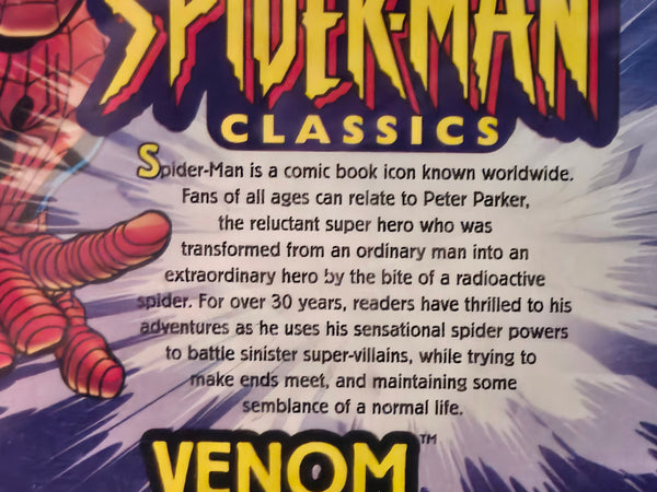 Marvel Spider-man Classics 6" VENOM #47085 c.2000 NIB w/comic book