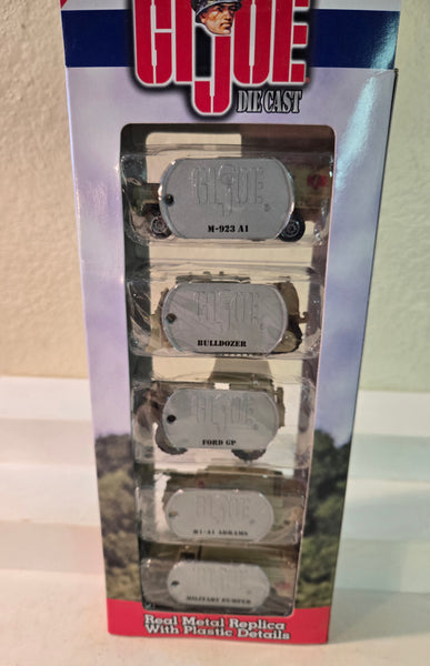 Maisto Gi Joe diecast 5 vehicle set c.2001 #12138 NIB tank, jeep, trucks etc