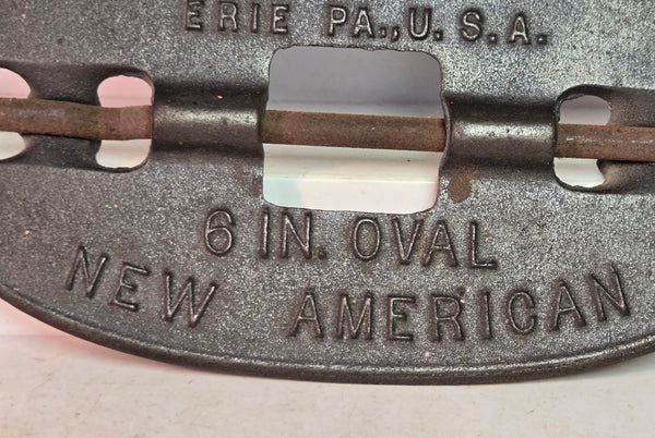 Griswold Erie 6" oval New American reversible Steel Spindle