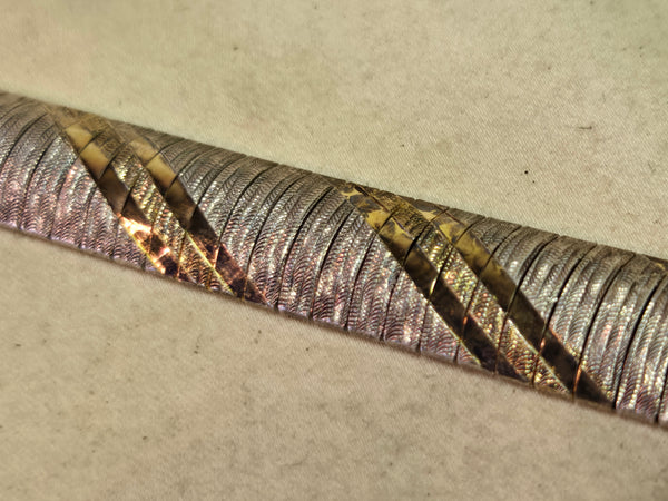 Milor Gold & Sterling Silver bicolour 7.75" Bracelet Italy