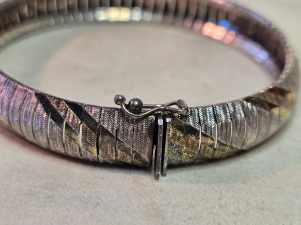 Milor Gold & Sterling Silver bicolour 7.75" Bracelet Italy