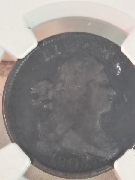 1808 US draped bust 1/2 half Cent NGC VG 8 BN coin
