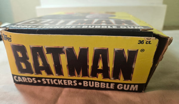Batman Trading Cards w/ Stickers & Gum 2nd Series yellow Box of 36 unopened packs Topps 1989 USA