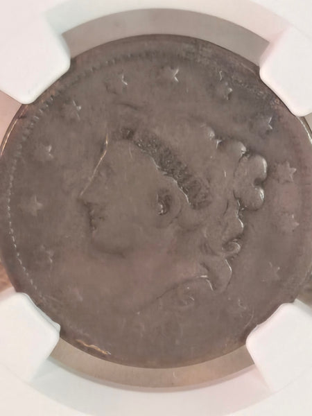 1837 US Coronet Head Large Cent coin NGC good details scratches