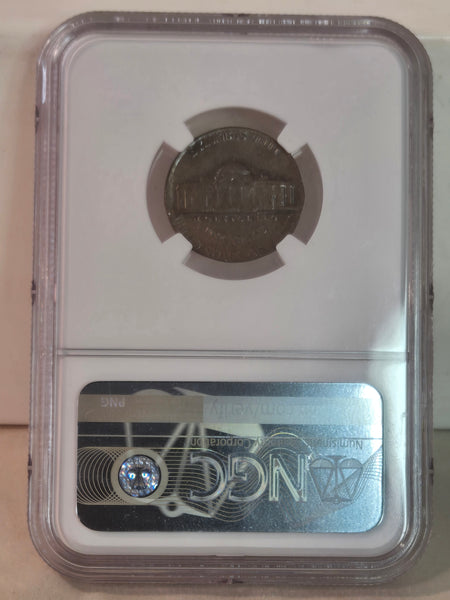 1964 Jefferson Nickel ERROR MS 63 bn Struck on Penny 1c Blank, NGC