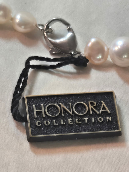 Honora Gold & white Keshi Cultured pearl 38" necklace, sterling clasp New in Box