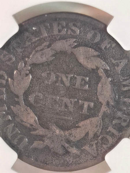 US Coronet Head 1831 Large Cent NGC VG details, cleaned coin