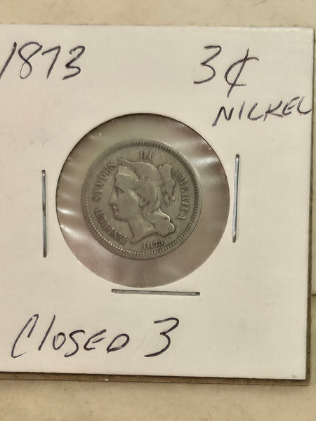 1873 United States 3 three cent Nickel