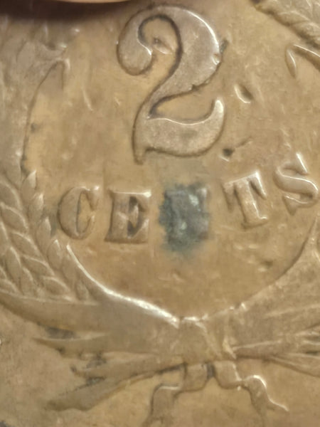 1869 United States 2 (two) cent coin
