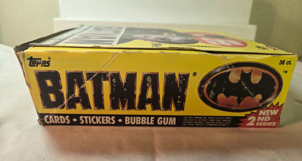 Batman Trading Cards w/ Stickers & Gum 2nd Series yellow Box of 36 unopened packs Topps 1989 USA