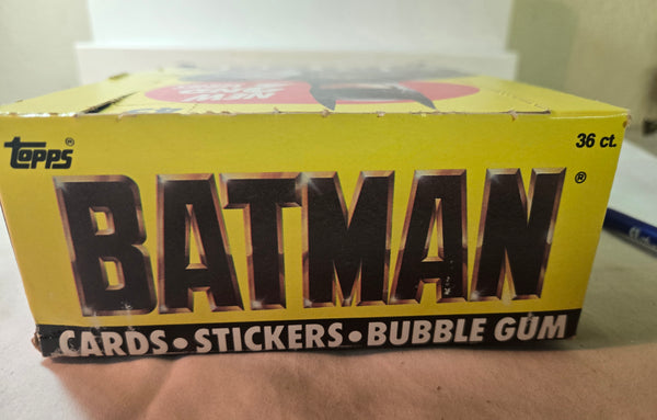 Batman Trading Cards w/ Stickers & Gum 2nd Series yellow Box of 36 unopened packs Topps 1989 USA