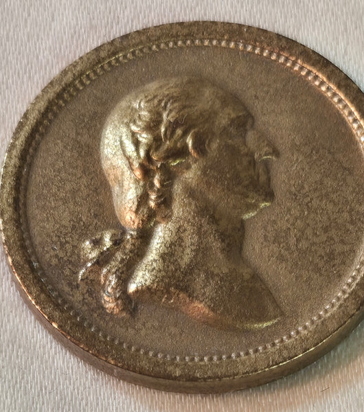 1868 Washington Lincoln Token Brass/Bronze 19mm Baker 246A 3g.