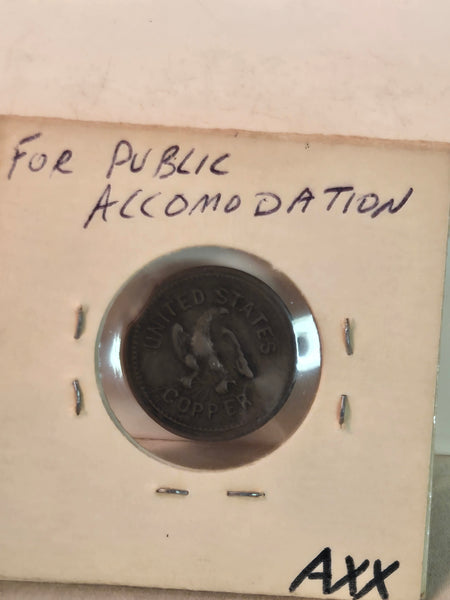 1863 Civil War Token For Public Accomodation 37/434 4% clip