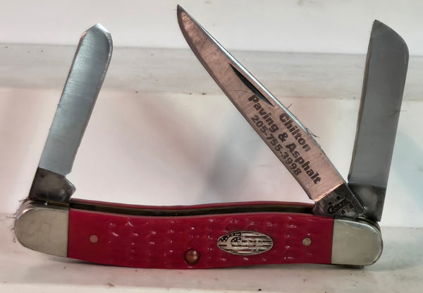Case XX 3 blade #6318SS medium Stockman pocket knife Watermelon Bone