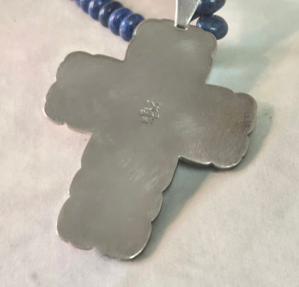Jay King Turquoise cross Sterling Silver Necklace Desert Rose Trading Co