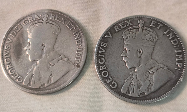 Lot of 14 Canadian quarters 80 & 92.5% silver 1911-1960, 25 cent.