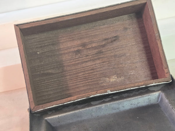 Heintz Sterling on Bronze card, Cigarettes Box Arts Crafts, Pat Aug 27 1912