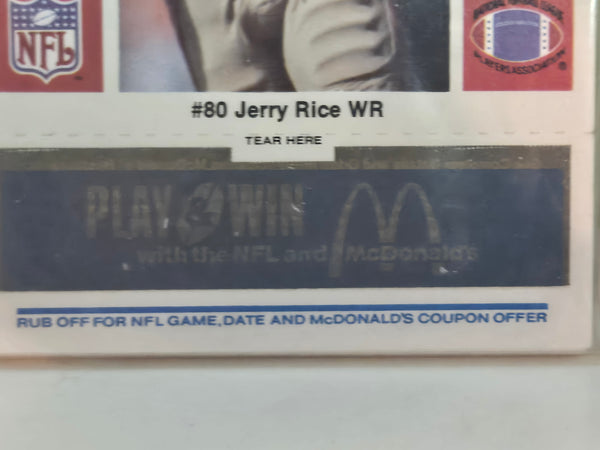 1986 McDonald's cards Jerry Rice, 4 unopened packs of 24, all 4 colors