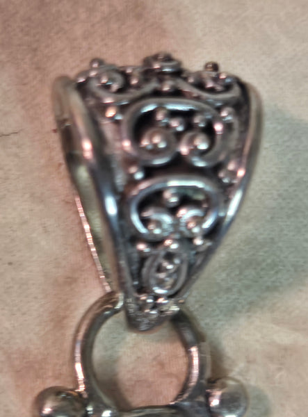 Sterling Silver Mother of Pearl Pendant by Meran 34g.