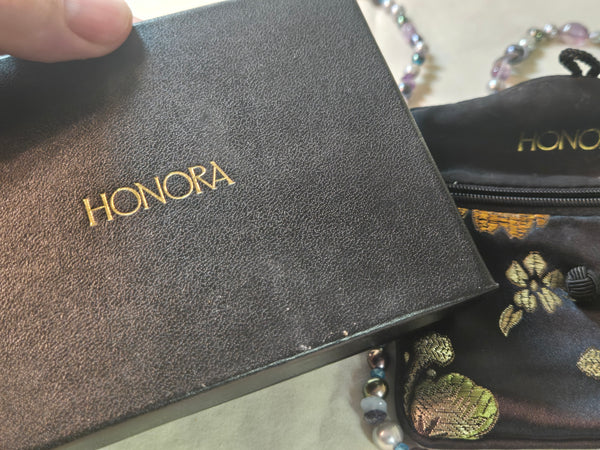Honora 38" multicolor Keshi long strand pearls, sterling clasp, New in Box
