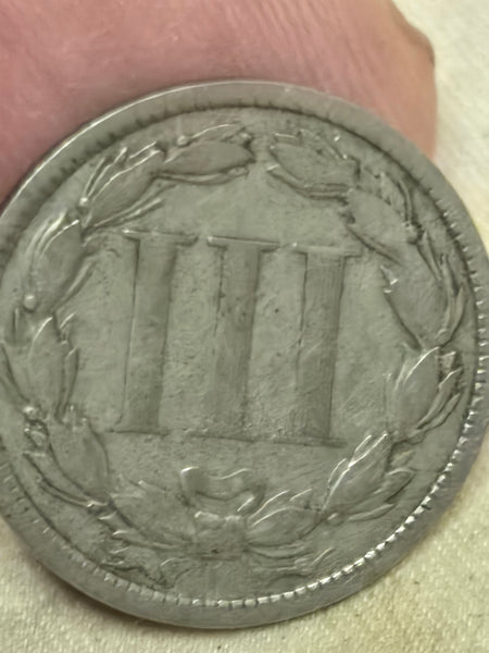 1873 United States 3 three cent Nickel
