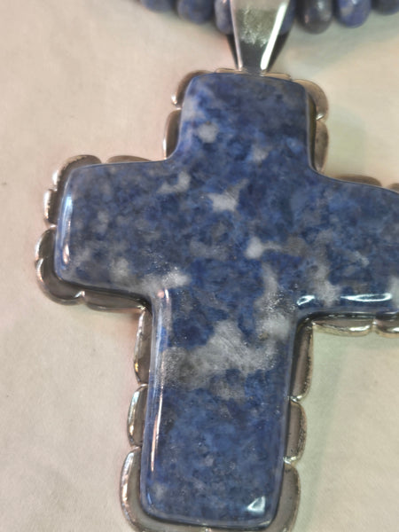 Jay King Turquoise cross Sterling Silver Necklace Desert Rose Trading Co