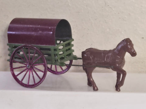 Vintage Hand Painted Heavy Cast Metal Miniature Horse & Wagon Figurine made in France circa 1920’s-40’s


Measures 3” High x 2” Wide x 5” Long