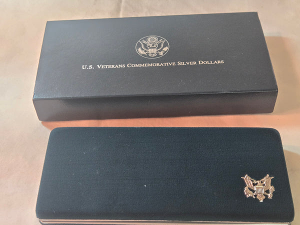US Mint 1994 Veterans Commemorative 3 coin Silver Dollar Proof set, POW, Vietnam, Women in military w/COA