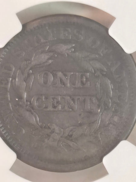 1846 US Braided Hair Large Cent small date 1c, NGC VF details, cleaned